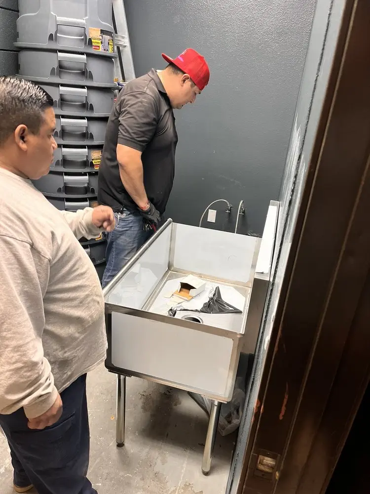 Commercial plumbing and sink installation in Nazareth